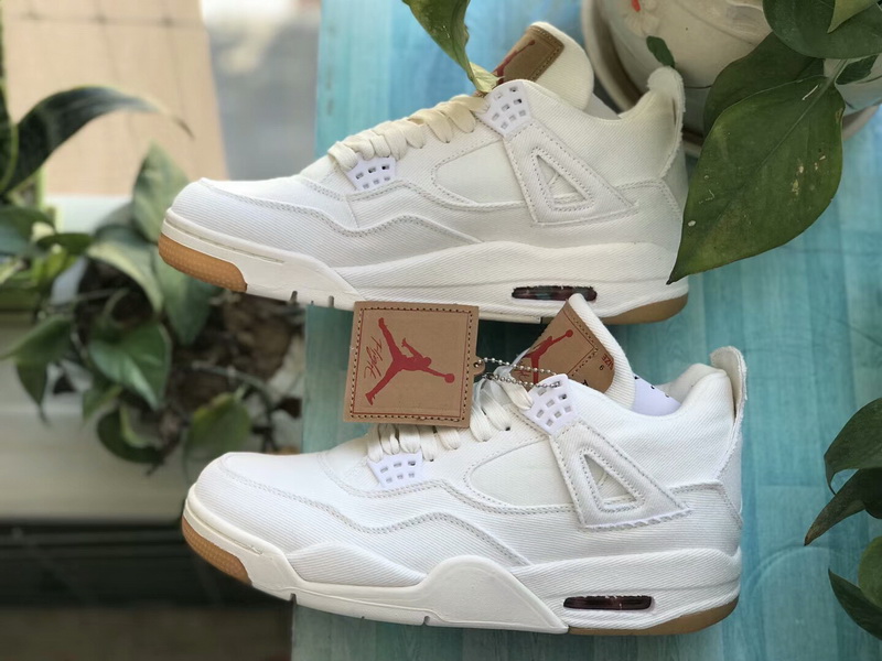 Authentic Air Jordan 4 X Levis NGR White